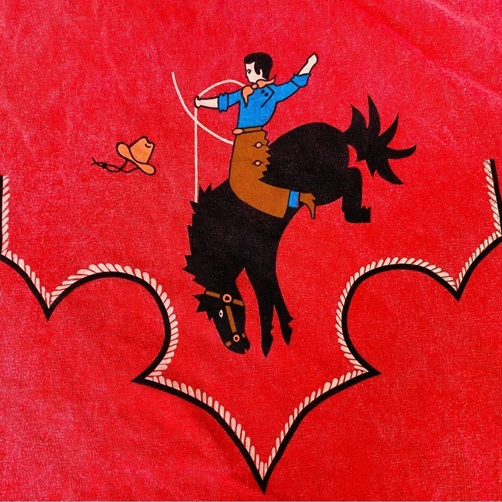 Vintage Bucking Bronco T-shirt, XL, Western T-shirt, Cowboy on Horse T-shirt - Picture 6 of 8